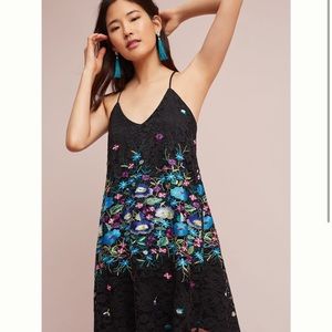 Anthropologie embroidered swing dress size 12
